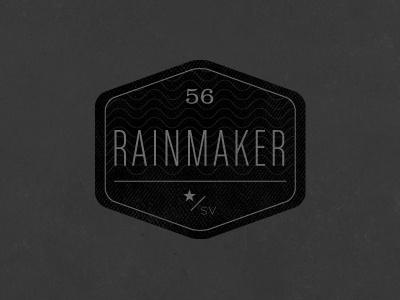 Rainmaker america badge black grey hexagon