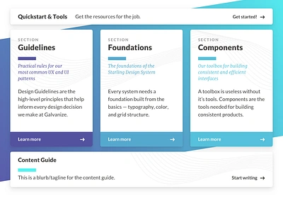 Starling Site Detail card cards ui patterns texture ui