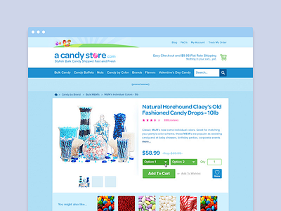 A Candy Store - Product Page