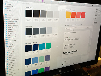 Cue the fancy skewed photo of my screen colors element collage styleguide ui