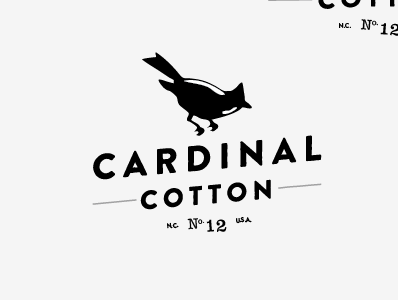 Cardinal Cotton is coming bird black brandon grotesque cardinal