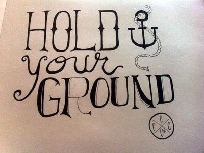 Hold Your Ground black white cardinal cotton ink sketch