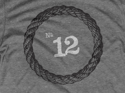 No.12 Circle cardinal cotton handdrawn mockup tshirt
