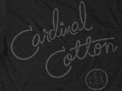 Scripty goodness cardinal cotton handdrawn script tshirt