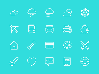 Forma Outline | 1 flat forma glyph icon minimal pack set
