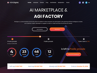 MindSync ai design ico web website