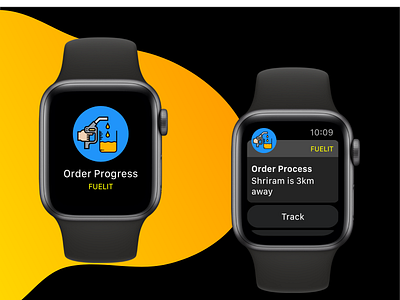 IOS apple Watch Notification Screens UI