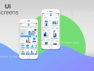 Bluemount water purifier App app design homepage ios product page ui ux water purifier