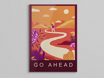 Go ahead illustration poster lonely