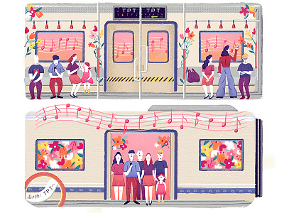 Metro in all forms art flower illustration metro music subway