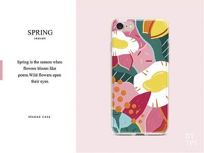spring art case illustration iphone pattern spring