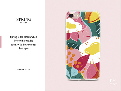 spring art case illustration iphone pattern spring