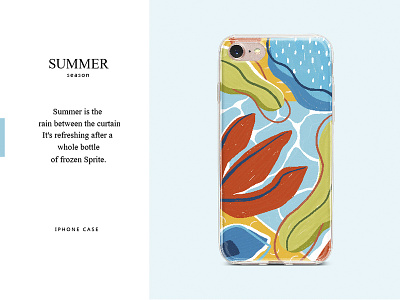 SUMMER art case flower illustration iphone