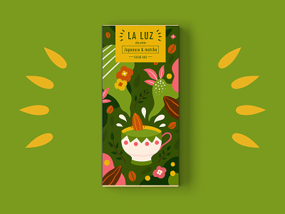 LA LUZ packagedesign01 ——matcha art chocolate illustration matcha packagedesign