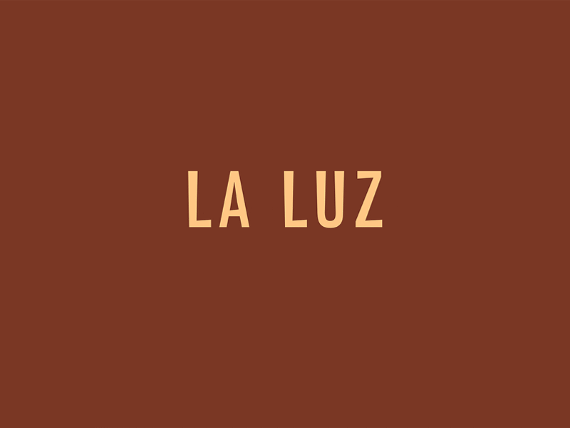 LA LUZ chocolate brand font design font desig logo motion