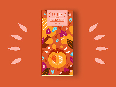 LA LUZ packagedesign03 ——pumpkin&almond art chocolate illustration packagedesign