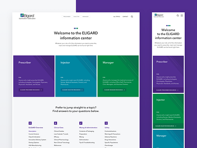 Eligard – Microsite clean healthcare homepage medical medicine ui web web design webdesign website