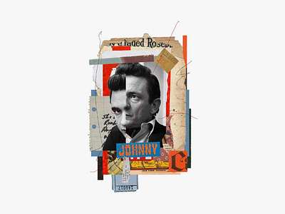 Johnny Cash art collages creative editorial illustration illustration music nyt poster sunday review vintage