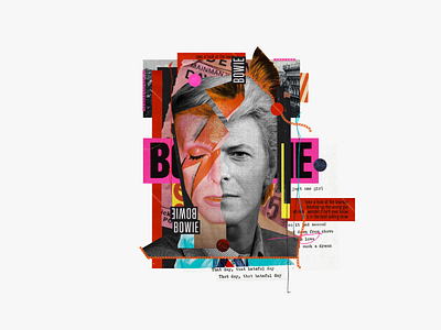 David Bowie art collages creative editorial illustration illustration music nyt poster sunday review vintage