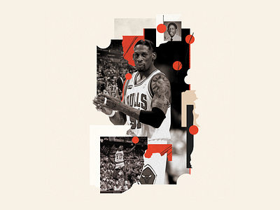 DENNIS RODMAN (COLLAGE) POSTER | labiela.com