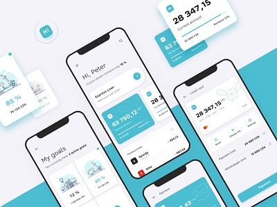 Financial app concept app design finance app illustration interfacedesign typography ui userexperience userinterface vector