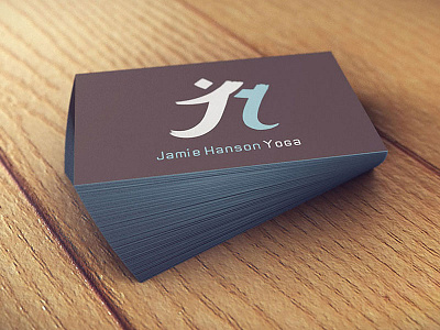 JH Business Cards 3d brand business card cards identity logo monogram presentation render visualization yoga