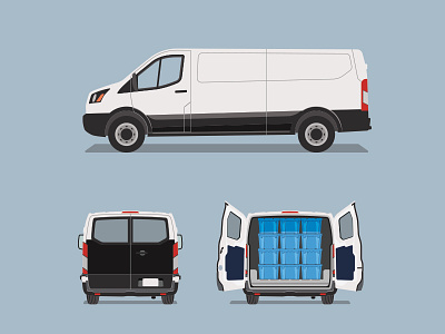 Ford van cargo ford illustration transit truck van vector