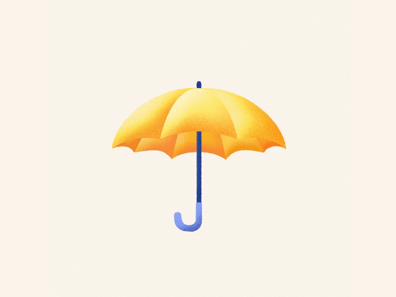 Umbrella :D close design motion open rain umbrella yellow