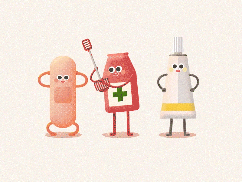 Medicine dance character cute cycle dance hello dribbble illustration medicine motion move music