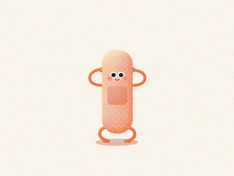 Dance bandage bounce character cute cycle dance hello dribbble motion move