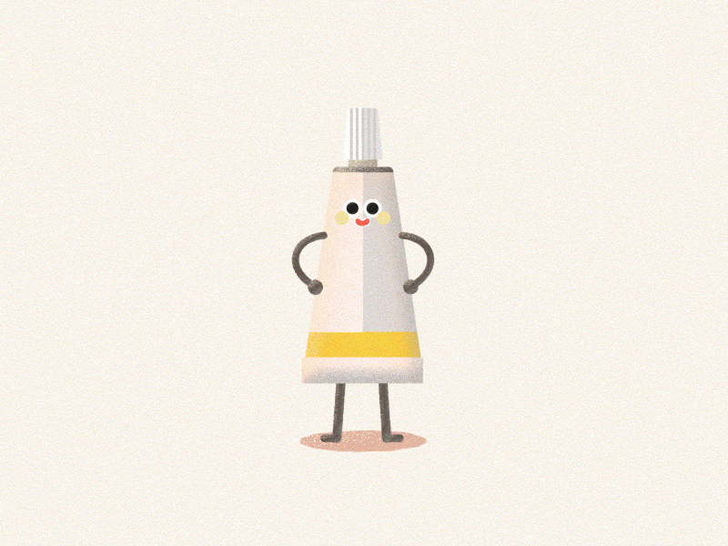Something is coming out. bounce character cute dance hello dribbble medicine motion