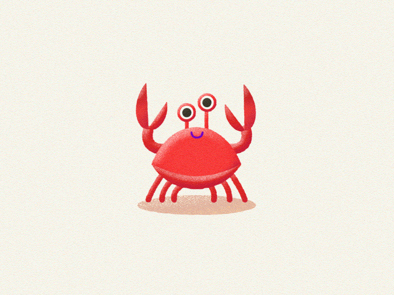 dancing crab character crab cute cycle dance motion red