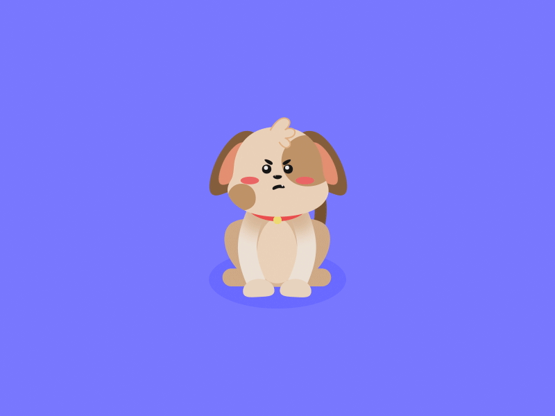 Woof woof! puppy character cry cute dog motion puppy woofer