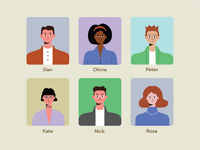 Team 👩🏻‍💻 character different flat illustration people person team teamwork work