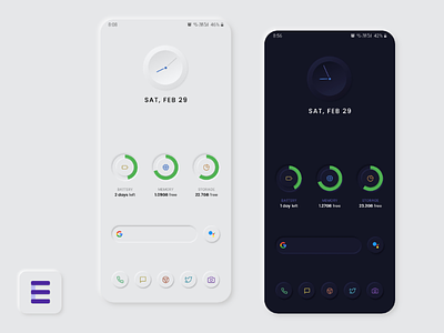 Android Home Screen Designs Themes