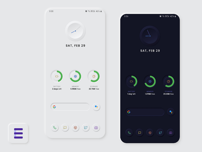 Android Home Screen designs, themes, templates and downloadable graphic