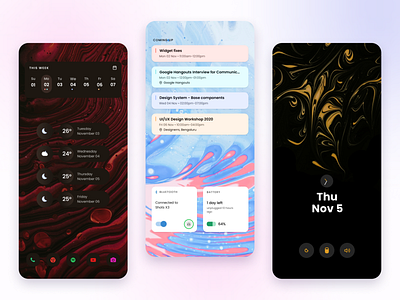 Poppins Widgets homescreen mobile ui personalisation wallpaper widgets