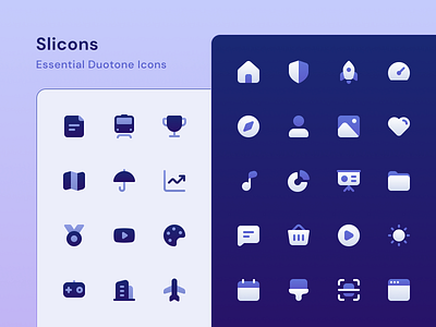 Slicons - Duotone Icons duotone icons iconset twotone ui