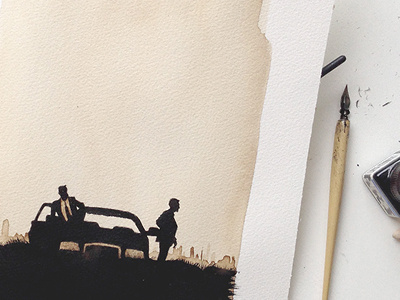 True Detective brush coffee cole crime hbo ink marty nib paint true detective truedetective tv