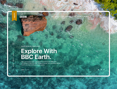 BBC Earth UI Template branding design design technique design template interactive design minimal new concept typography ui ux website
