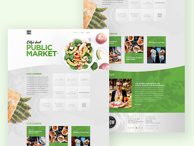 Public Market Landing Page food green landing page uiux