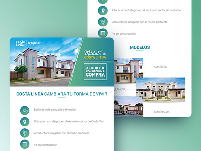 Costa Linda | Email Marketing banner ad design graphicdesign illustrator luxury luxury design panama photoshop