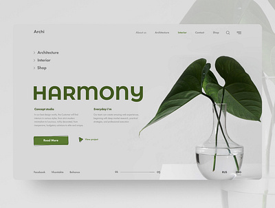 Studio Archi branding clean design minimal typography ui uidesign ux web website