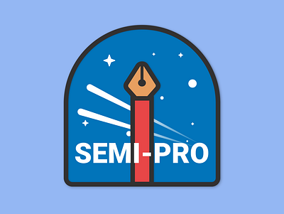 Semi-pro branding design icon levelup logo mid level new title promotion typography ui upgrade ux vector