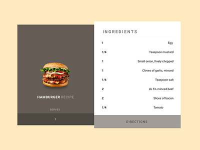 040 Recipe app box burger burger recipe daily 100 daily 100 challenge dailyui design flat minimal mockup recipe ui ux