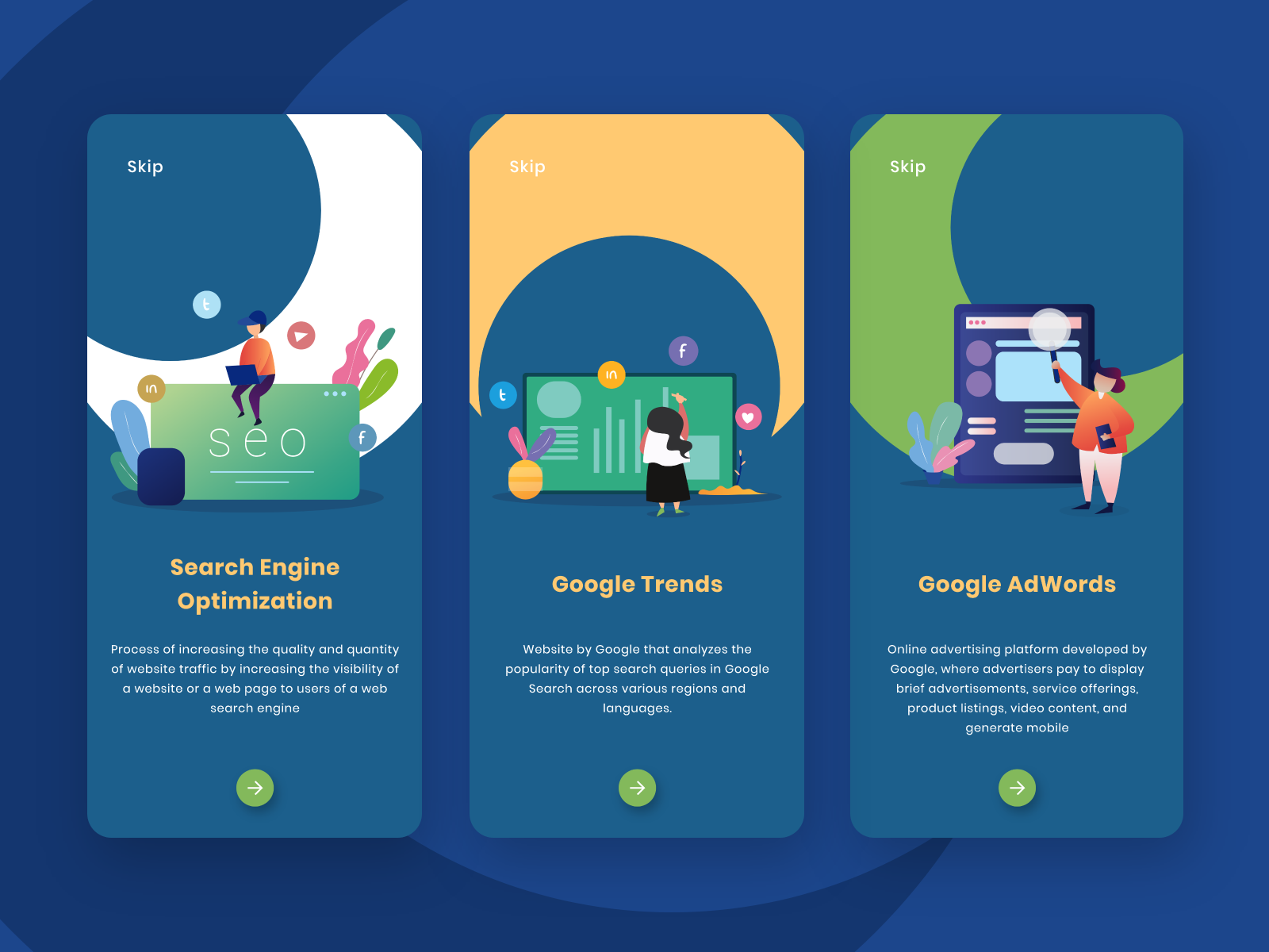 SEO Onboarding UI Design by Ipanadh on Dribbble