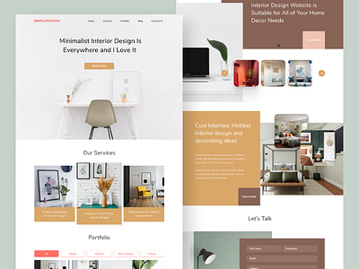 Merkurinterior Furniture Website Design artwork artworks brown company profile corporate design dribbbble furniture interior minimalist ui uidesigner uiux uxigers web design web ui website concept