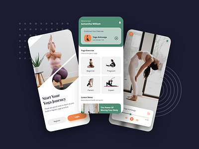 Yoga Kuy! - Simple Exercise App app dribbbble exercise mobile product design ui yoga