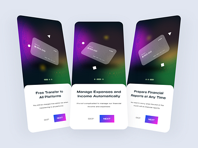 Onboarding Wallet Design App app artwork dribbbble gradient mobile onboarding product design ui uidesigner uiux wallet