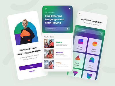 Learning Languages App graphic design internet languages learning learning languages. mobile product design ui